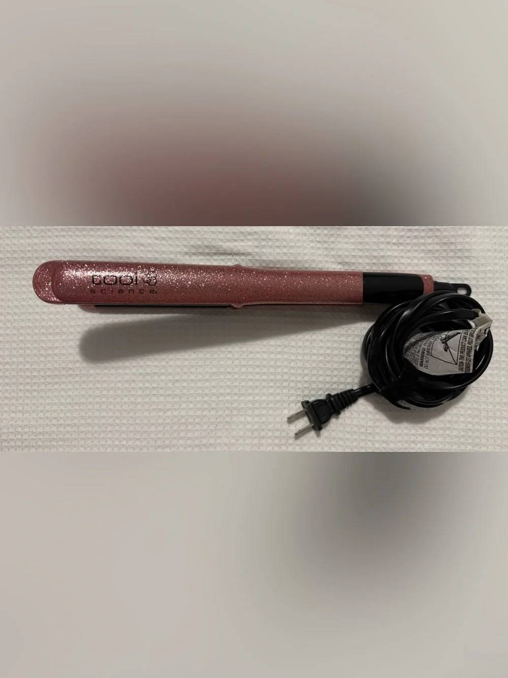 Glitter Pink Ceramic Hair Straightener - Women's Styling Tool